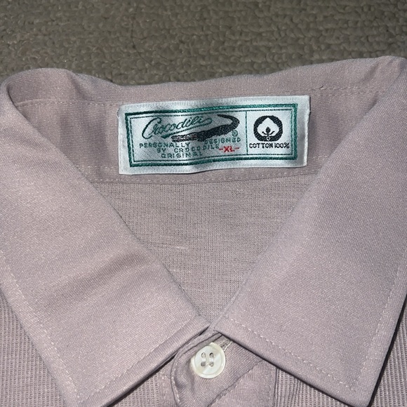 Vintage Crocodile Original Cream / Beige Button Up - Picture 4 of 4